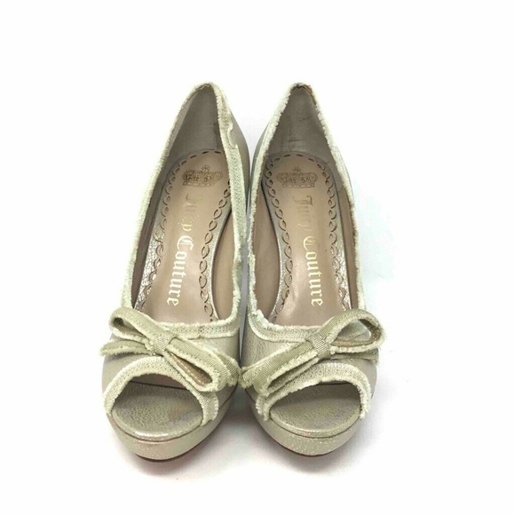 Juicy Couture Fresia Pumps Metallic Beige Gold 8.5 - Picture 2 of 8